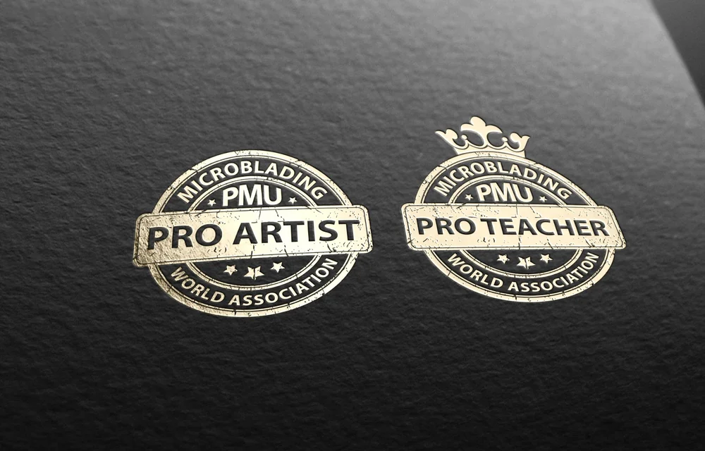 PMU PRO ARTIST and PRO TEACHER professional distinction badges